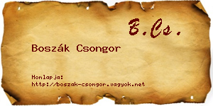 Boszák Csongor névjegykártya