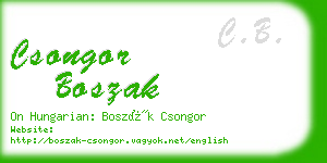 csongor boszak business card
